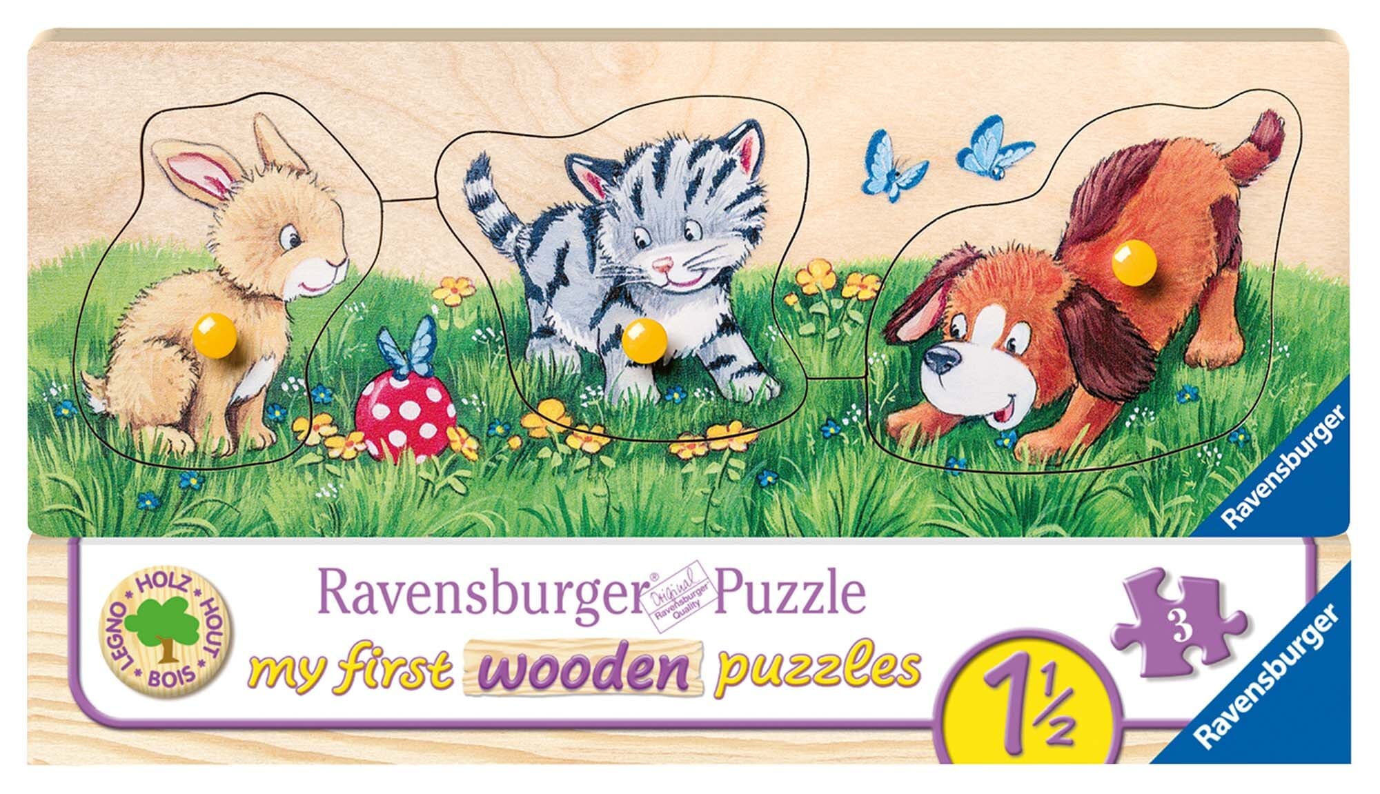 Ravensburger Pussel - Söta djur 3 bitar