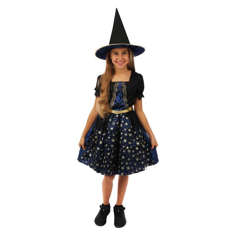 Halloween Häxa Maskeraddräkt Barn 5-6 år (105-116 cm)