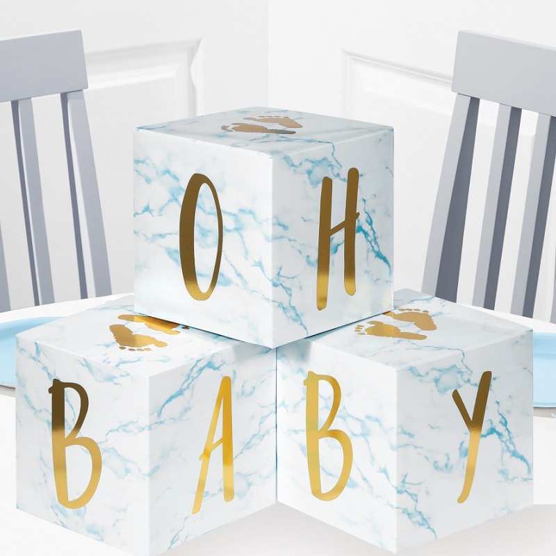 Oh Baby - Bordsdekorationer blå 3-pack