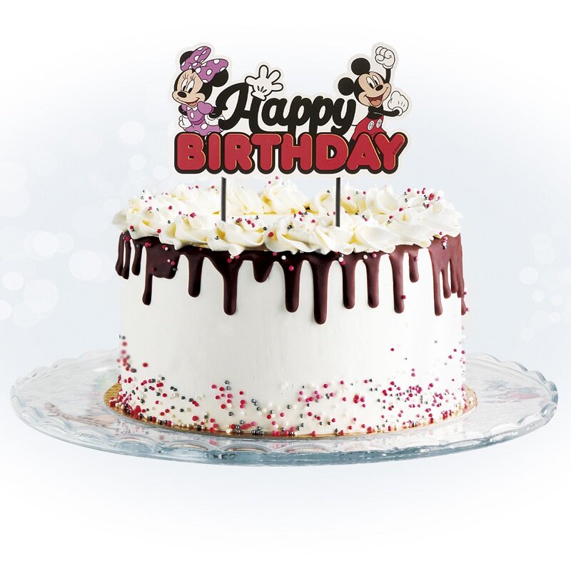 Musse och Mimmi Cake Topper Happy Birthday