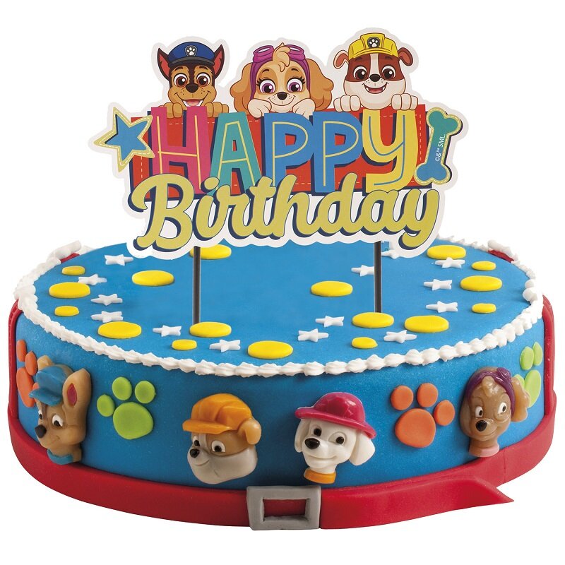 Paw Patrol - Cake Topper Happy Birthday