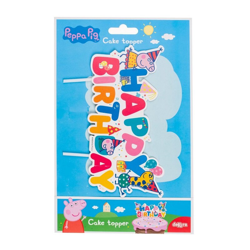 Peppa Pig - Cake Topper Happy Birthday