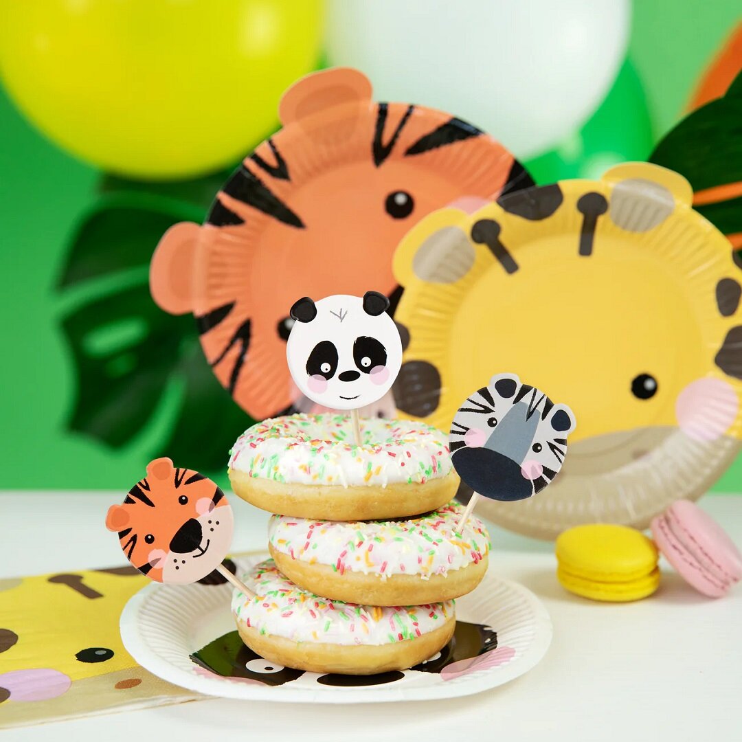 Safaridjur Cake Toppers 8-pack