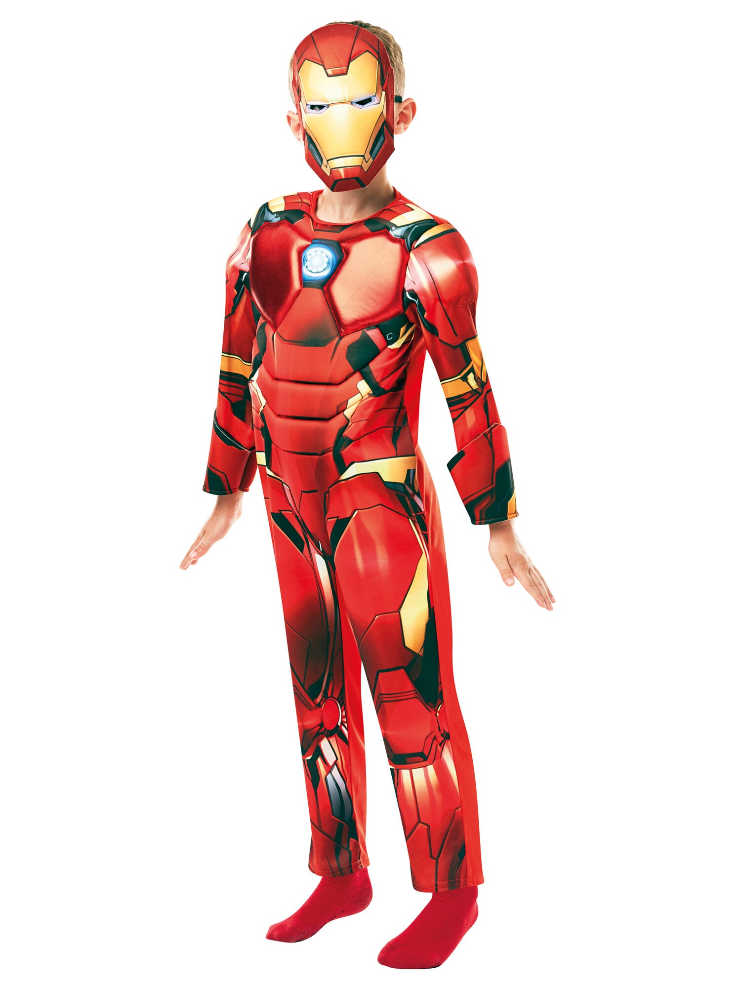 Iron Man Maskeraddräkt Deluxe Barn 7-8 år (122-128 cm)