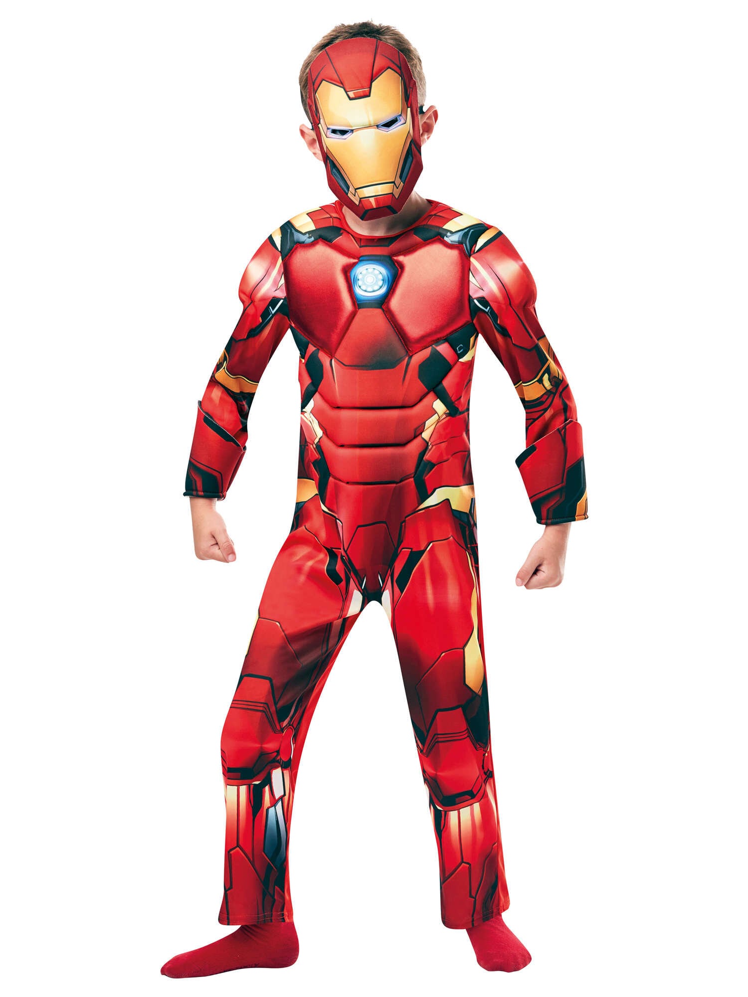 Iron Man Maskeraddräkt Deluxe Barn 7-8 år (122-128 cm)