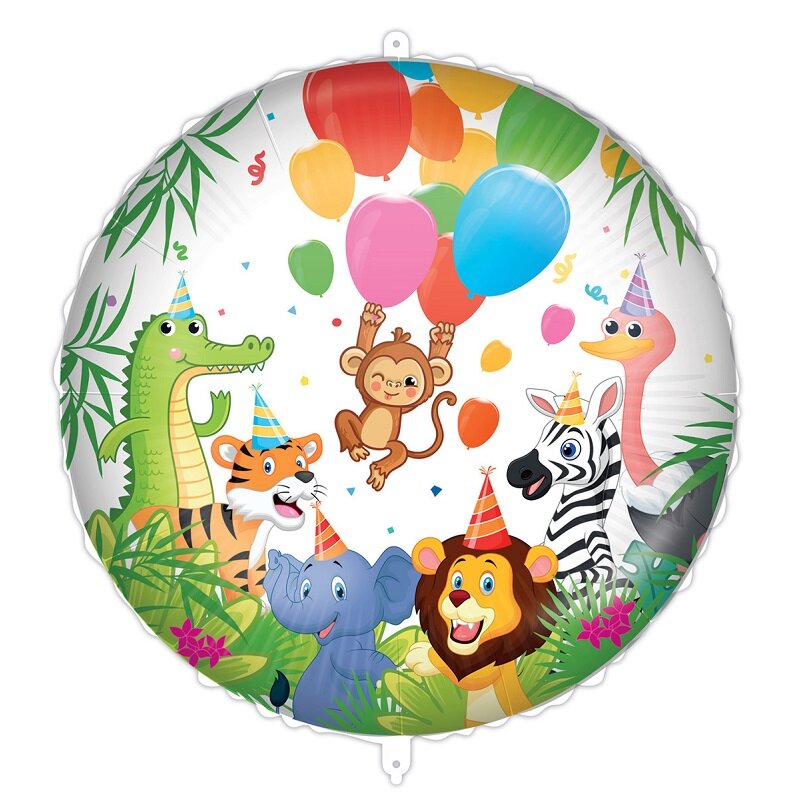 Jungle Balloons - Folieballong med ballongvikt 46 cm