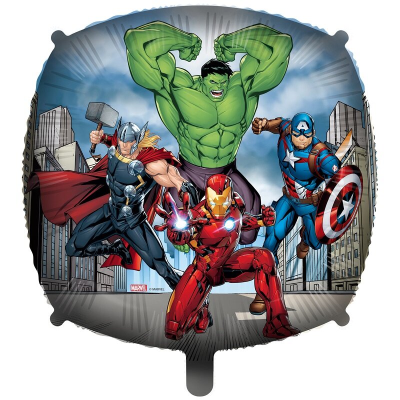 Avengers - Fyrkantig Folieballong med ballongvikt 46 cm