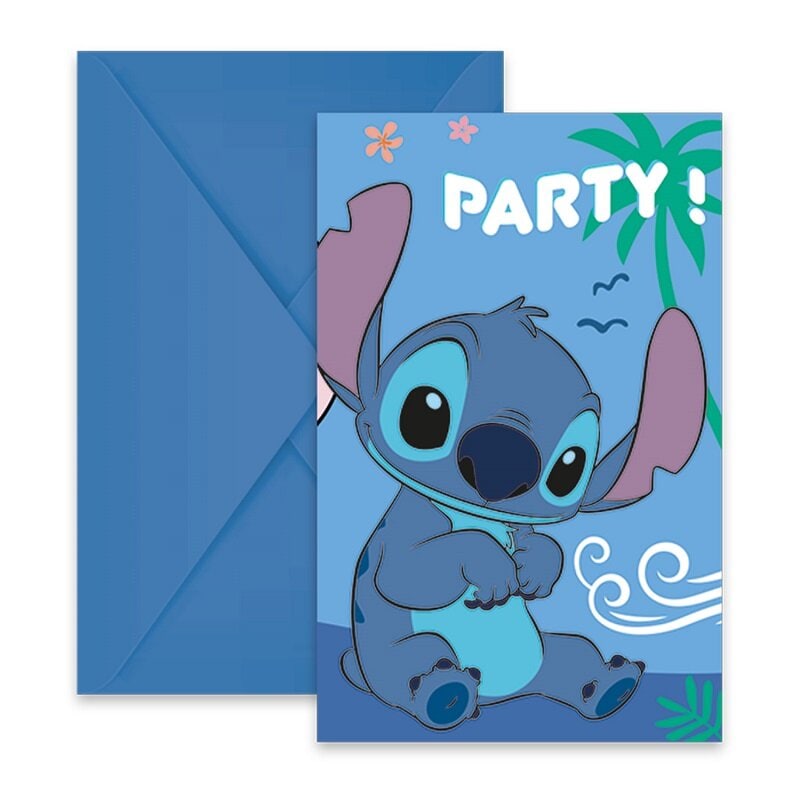 Lilo & Stitch - Inbjudningskort med kuvert 6-pack
