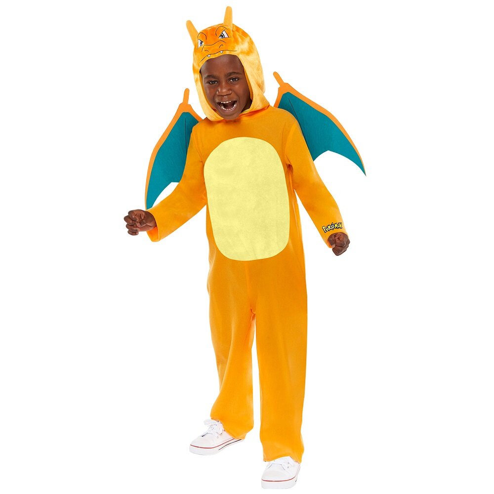 Pokémon Charizard Jumpsuit Maskeraddräkt Barn 4-6 år (104-116 cm)