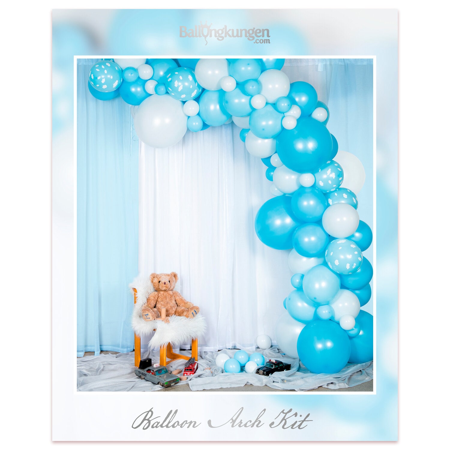 DIY Ballongbåge Baby Blue