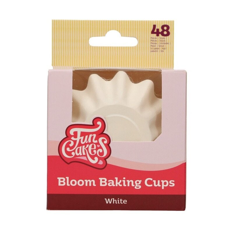 FunCakes - Muffinsformar Blomma Vita 48-pack