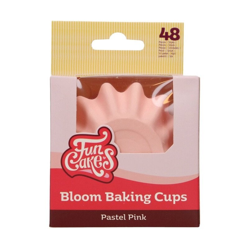 FunCakes - Muffinsformar Blomformade Pastellrosa 48-pack