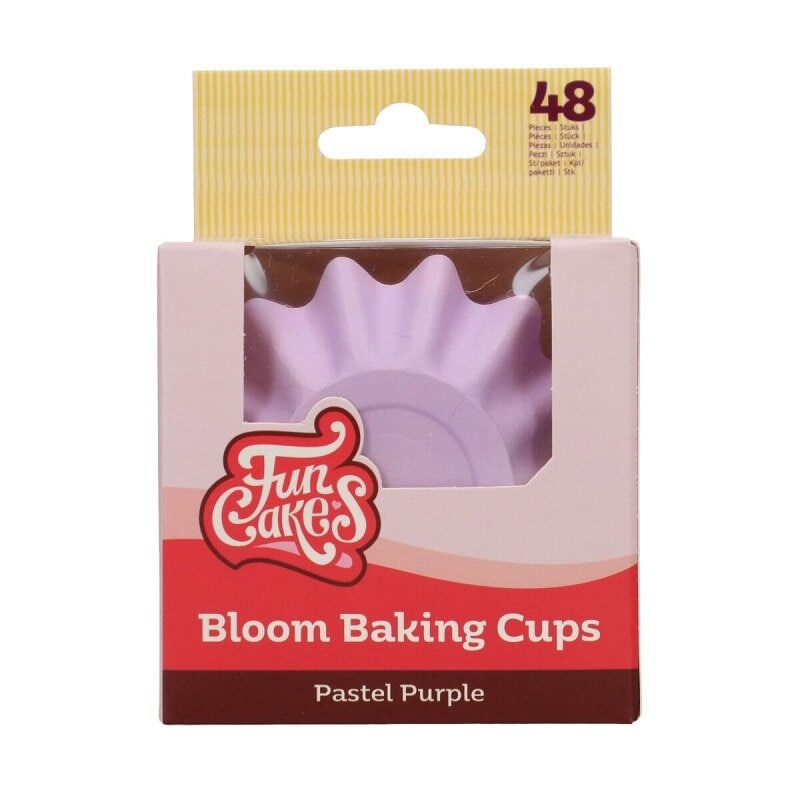 FunCakes - Muffinsformar Blomformade Pastellila 48-pack