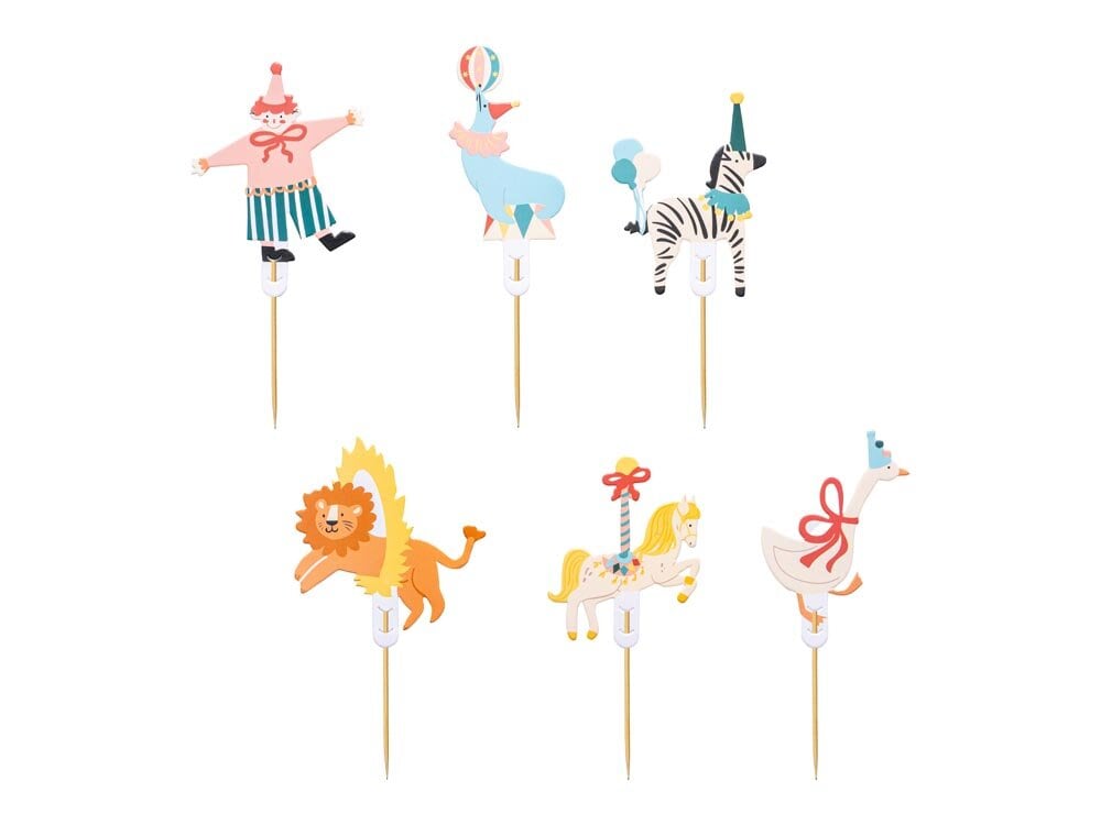 Cirkus Caketoppers 6-pack