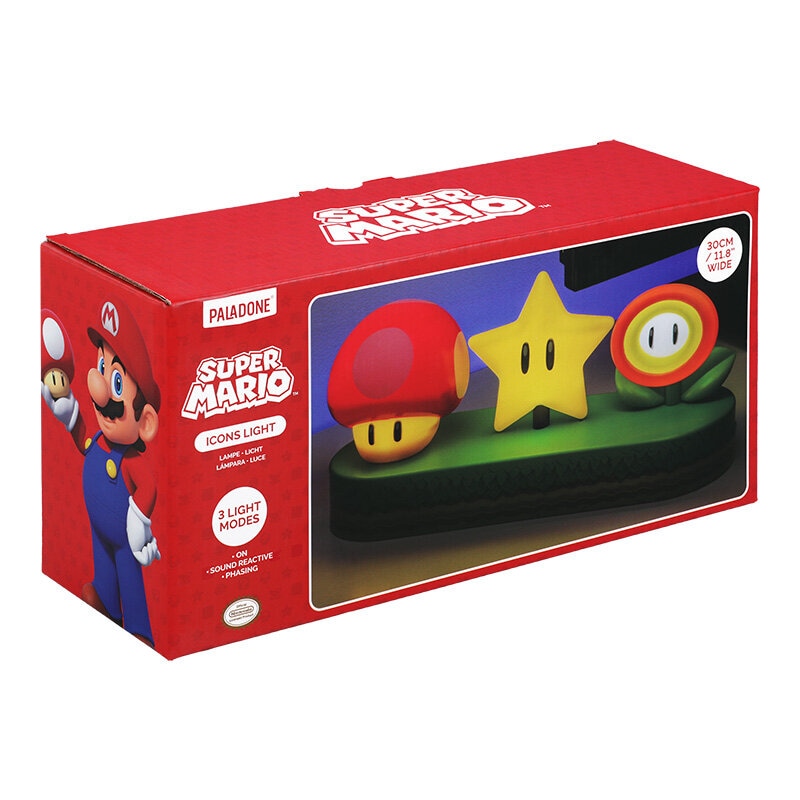 Super Mario™ lampa med ikoniska motiv 30 cm