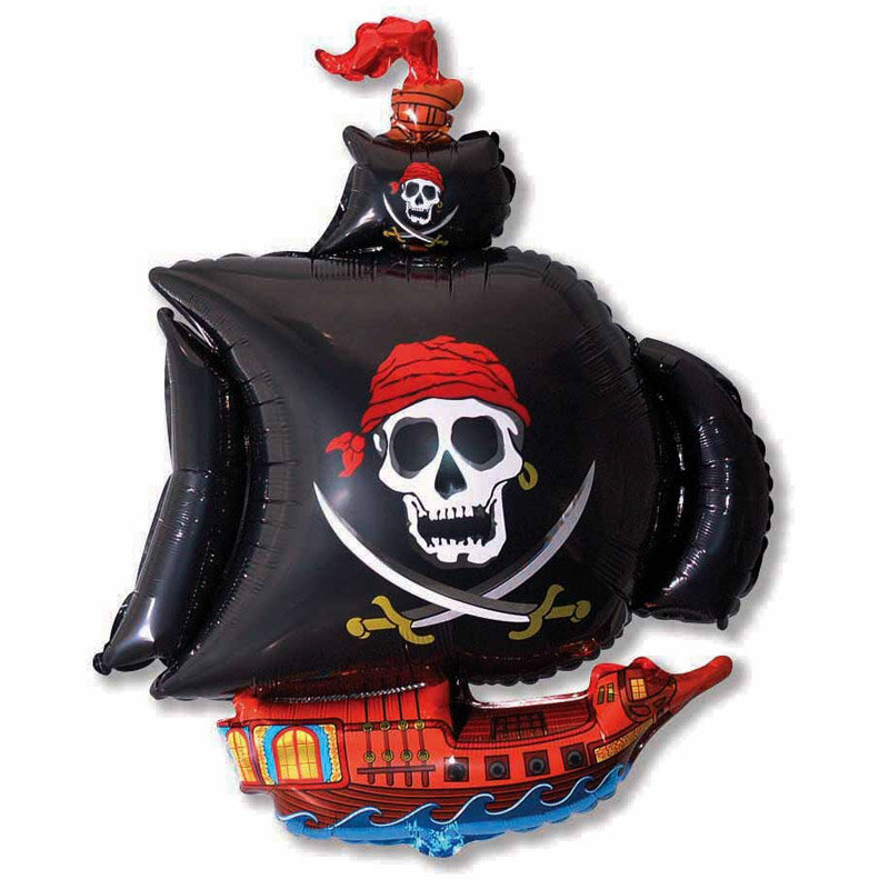 Piratskepp Folieballong 103 x 78 cm